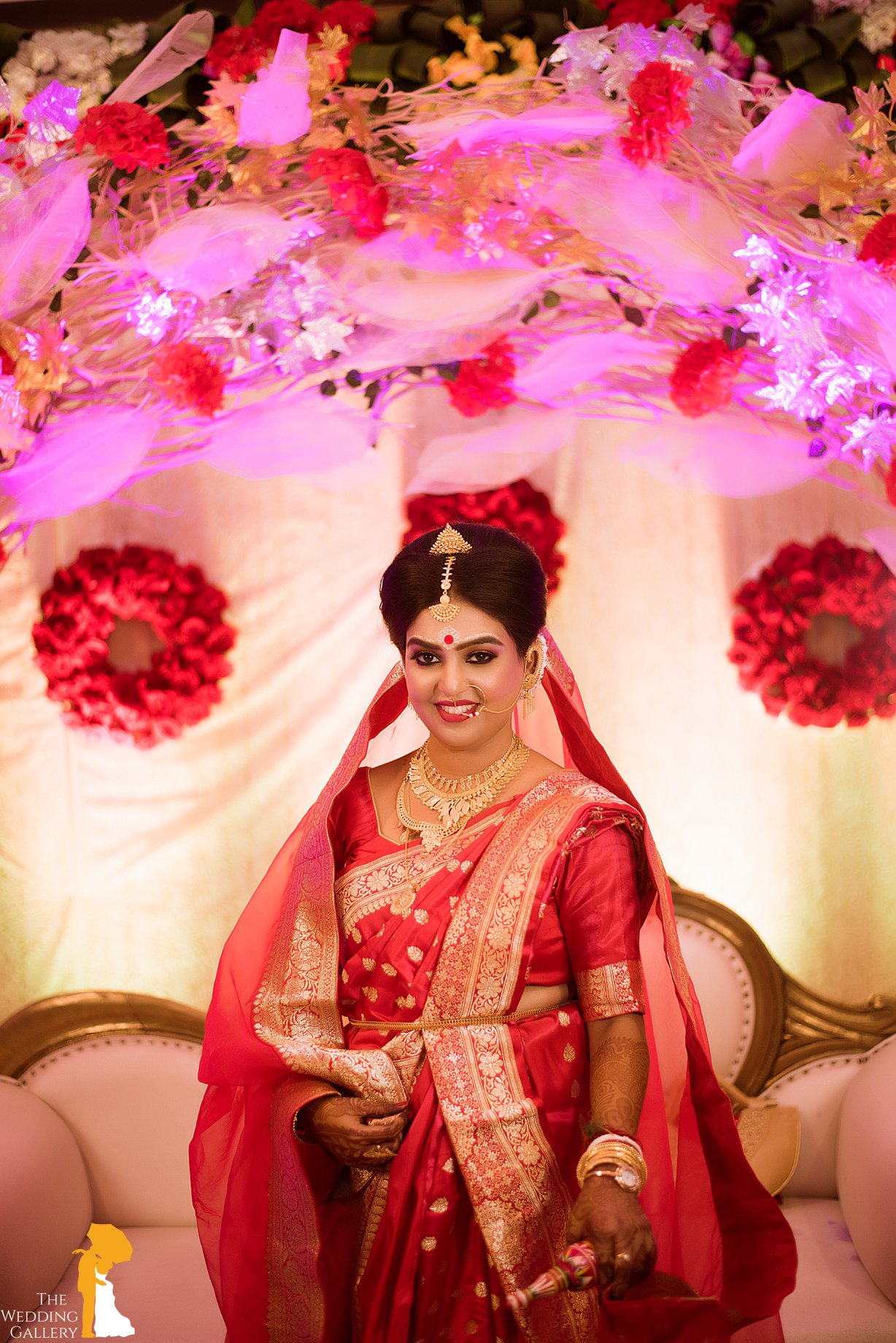 Bengali bridal clearance saree wearing style